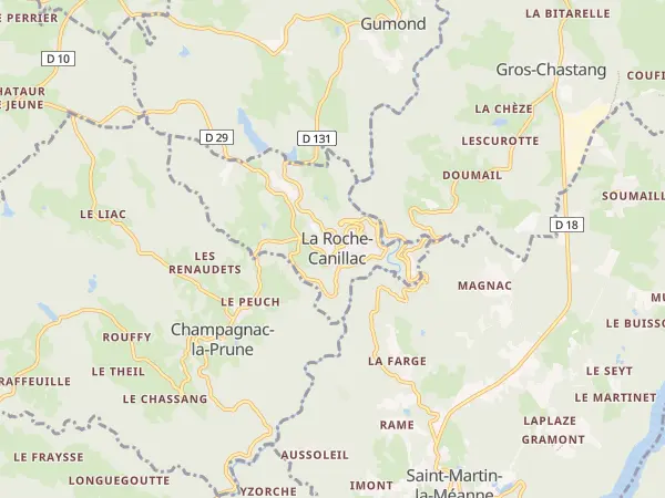 Plan de La Roche-Canillac