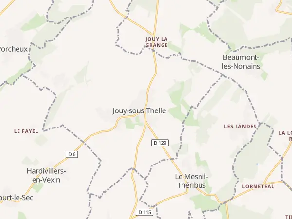 Plan de Jouy-sous-Thelle