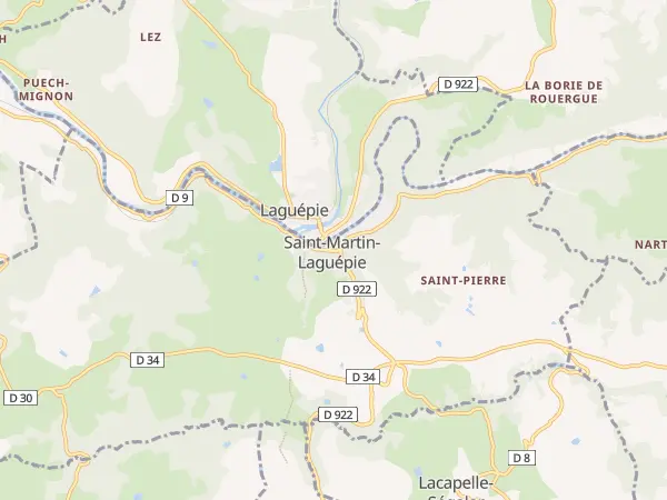 Plan de Saint-Martin-Laguépie