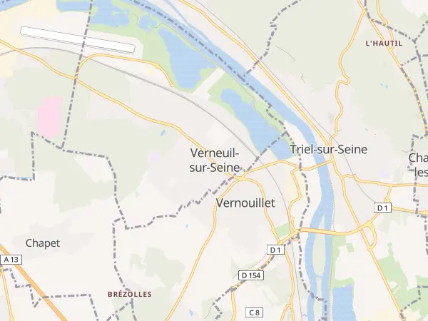 Plan de Verneuil-sur-Seine