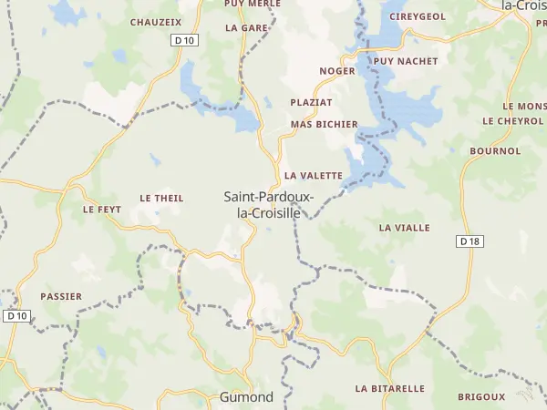 Plan de Saint-Pardoux-la-Croisille