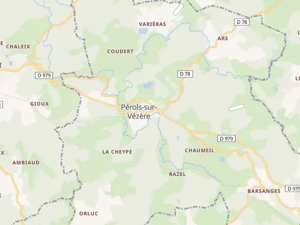 Plan de Pérols-sur-Vézère