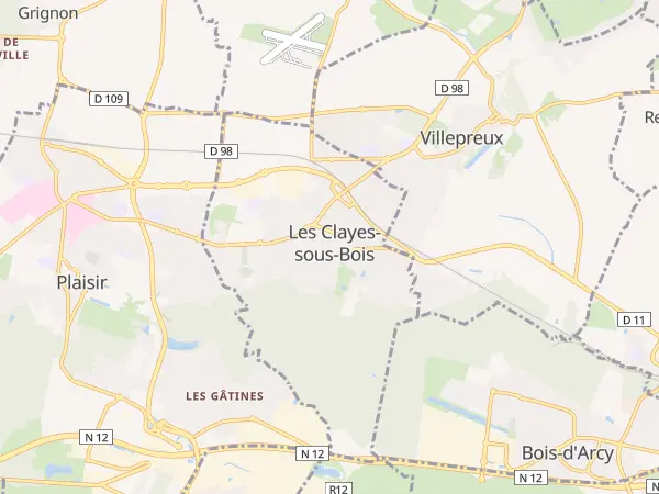 Plan des Clayes-sous-Bois