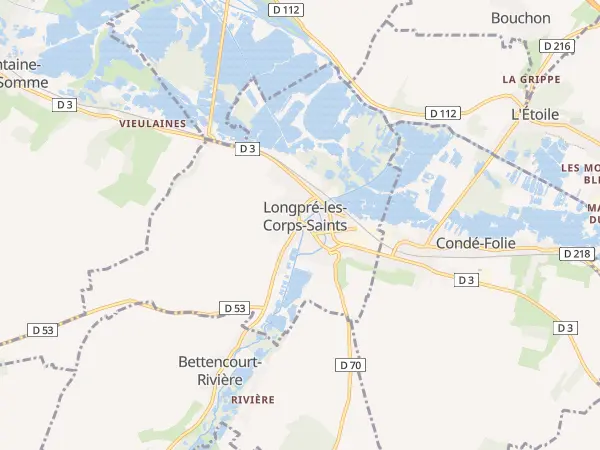 Plan de Longpré-les-Corps-Saints