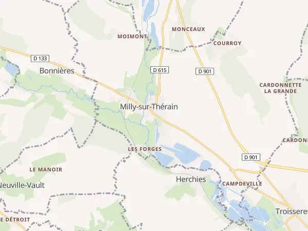 Plan de Milly-sur-Thérain