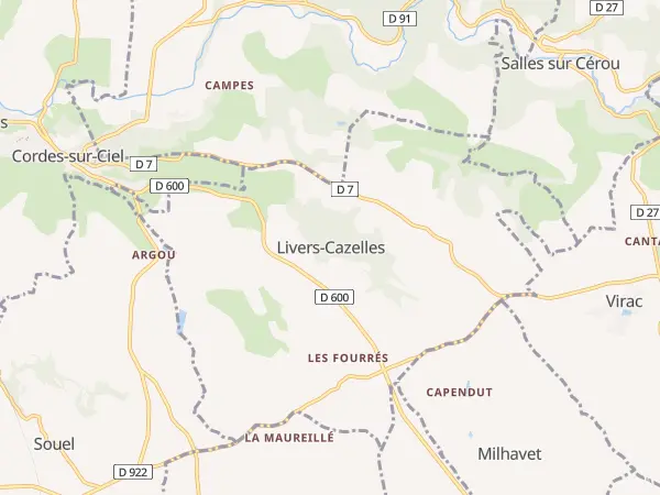 Plan de Livers-Cazelles