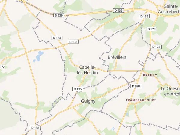 Plan de Capelle-lès-Hesdin