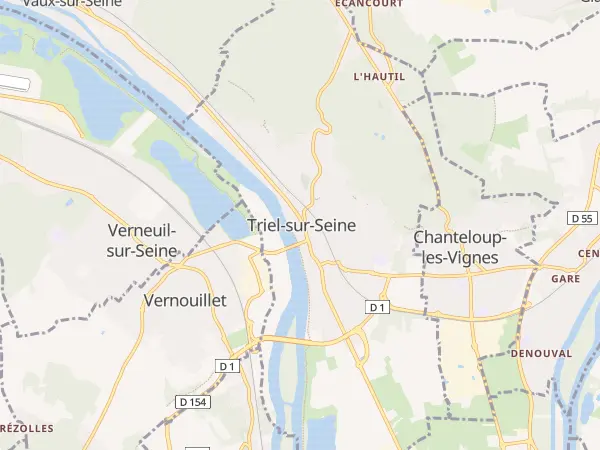 Plan de Triel-sur-Seine