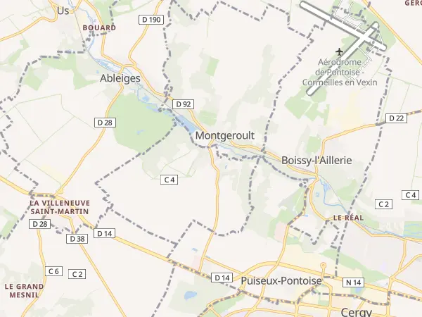 Plan de Courcelles-sur-Viosne