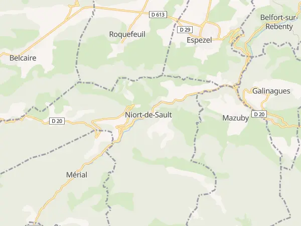 Plan de Niort-de-Sault