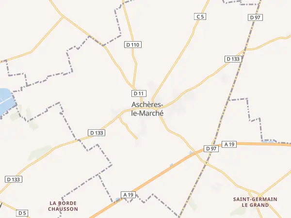 Plan de Aschères-le-Marché