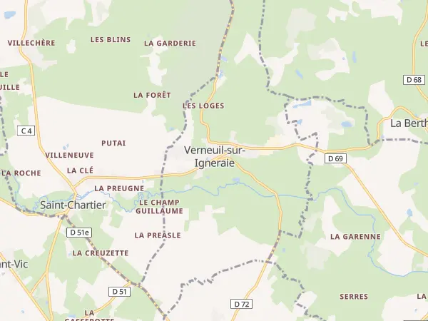 Plan de Verneuil-sur-Igneraie