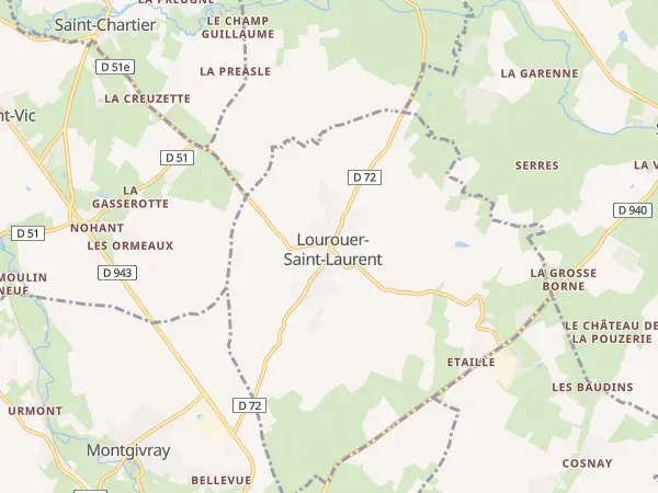 Plan de Lourouer-Saint-Laurent