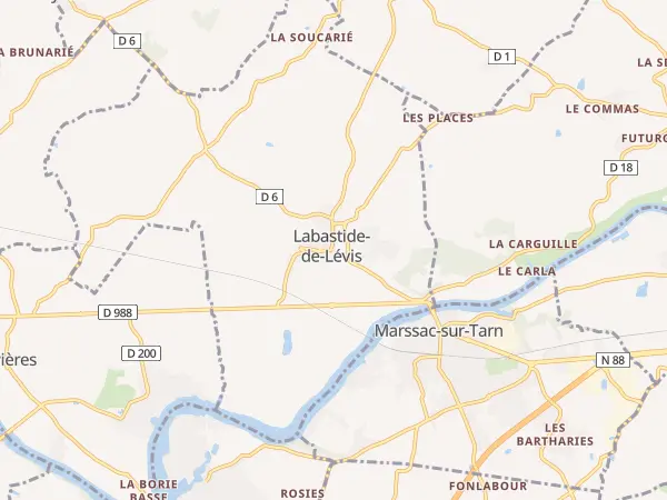 Plan de Labastide-de-Lévis