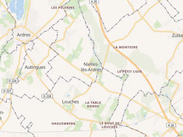 Plan de Nielles-lès-Ardres