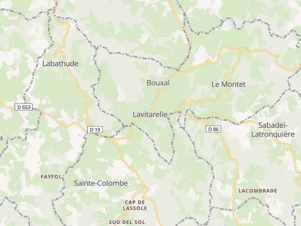 Plan de Montet-et-Bouxal