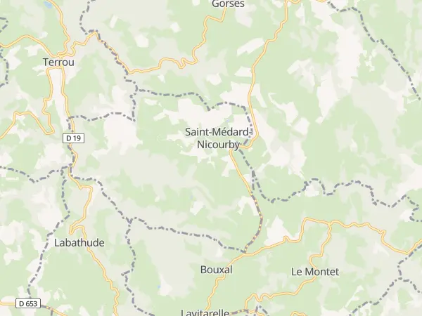 Plan de Saint-Médard-Nicourby