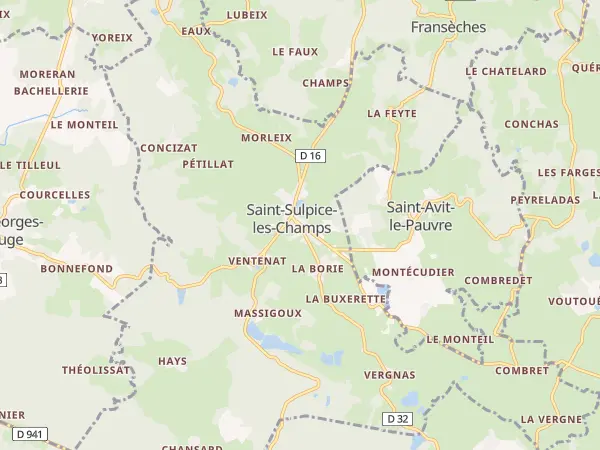 Plan de Saint-Sulpice-les-Champs
