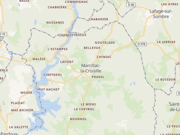 Plan de Marcillac-la-Croisille