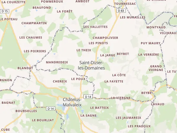 Plan de Saint-Dizier-les-Domaines