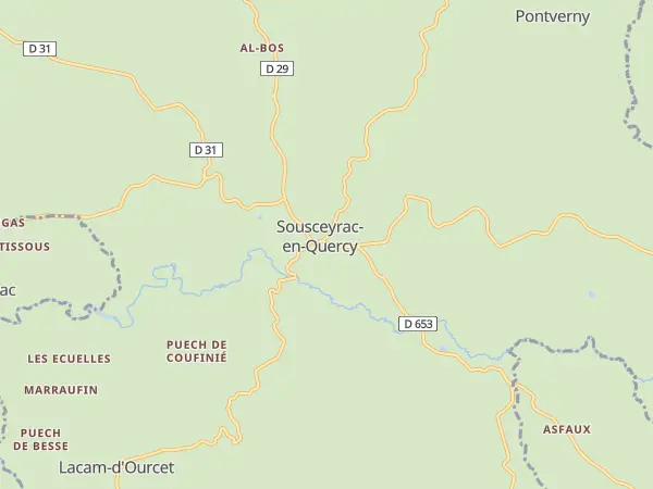 Plan de Sousceyrac-en-Quercy