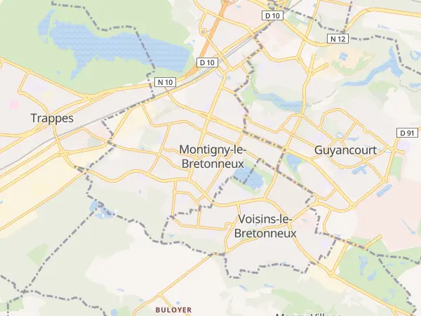 Plan de Montigny-le-Bretonneux