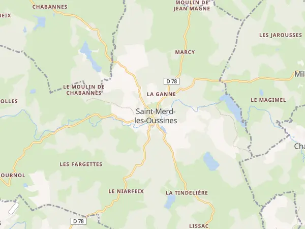 Plan de Saint-Merd-les-Oussines