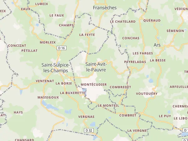 Plan de Saint-Avit-le-Pauvre