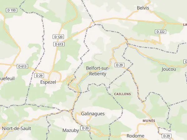 Plan de Belfort-sur-Rebenty
