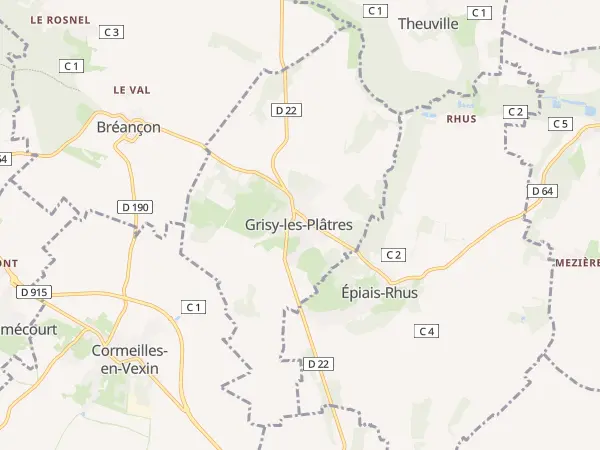 Plan de Grisy-les-Plâtres