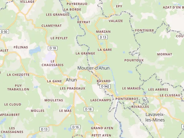 Plan de Moutier-d’Ahun