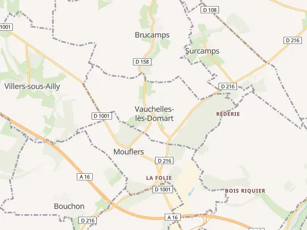 Plan de Vauchelles-lès-Domart