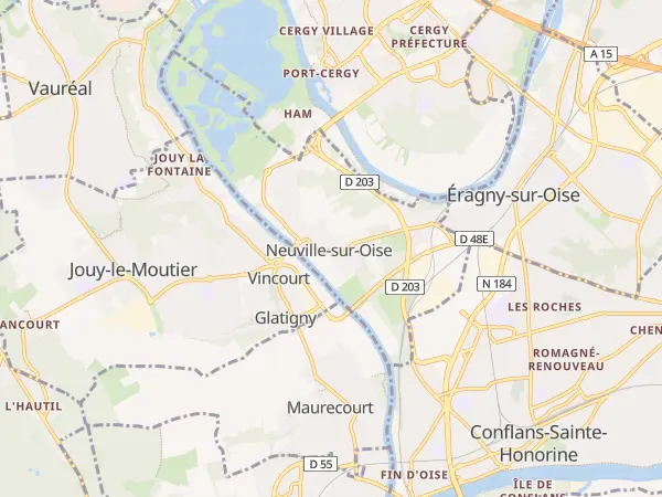Plan de Neuville-sur-Oise