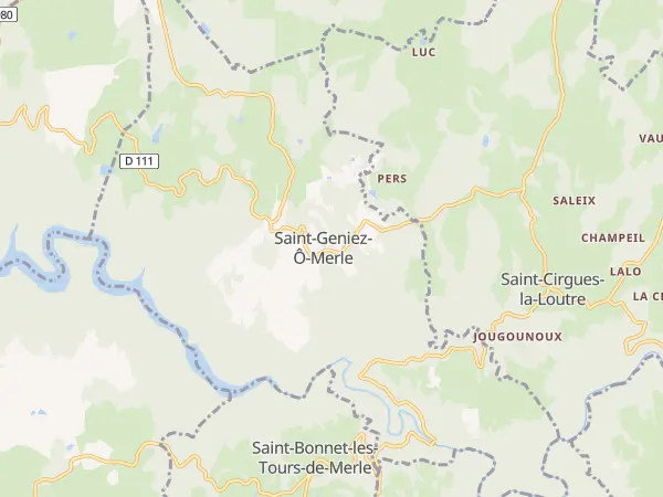 Plan de Saint-Geniez-ô-Merle
