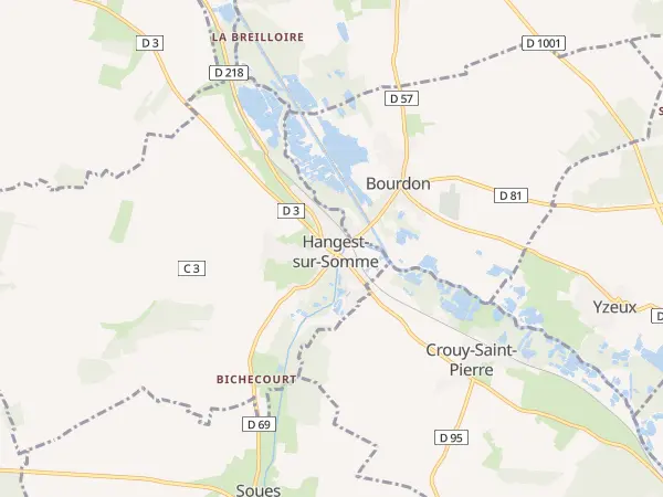 Plan de Hangest-sur-Somme