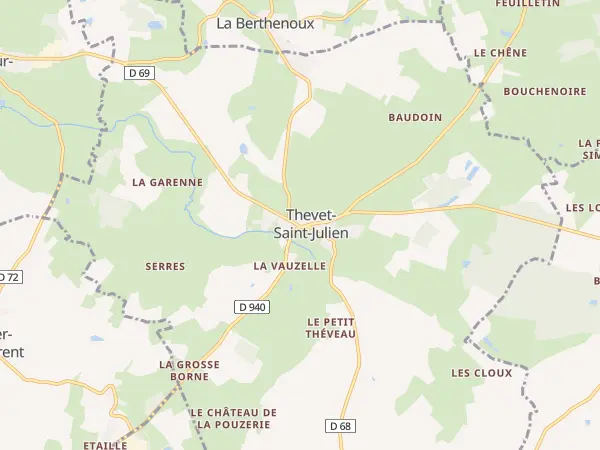 Plan de Thevet-Saint-Julien
