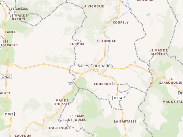 Plan de Salles-Courbatiès