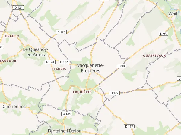 Plan de Vacqueriette-Erquières