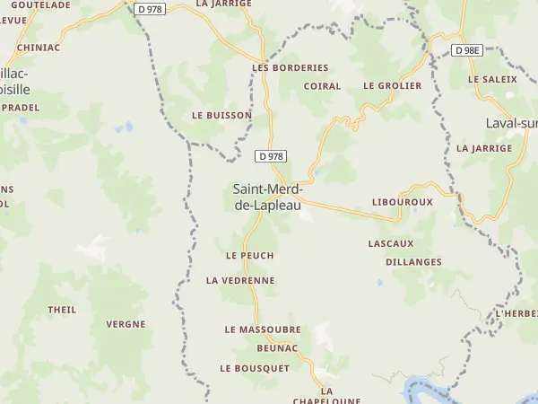 Plan de Saint-Merd-de-Lapleau