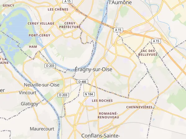 Plan de Éragny-sur-Oise