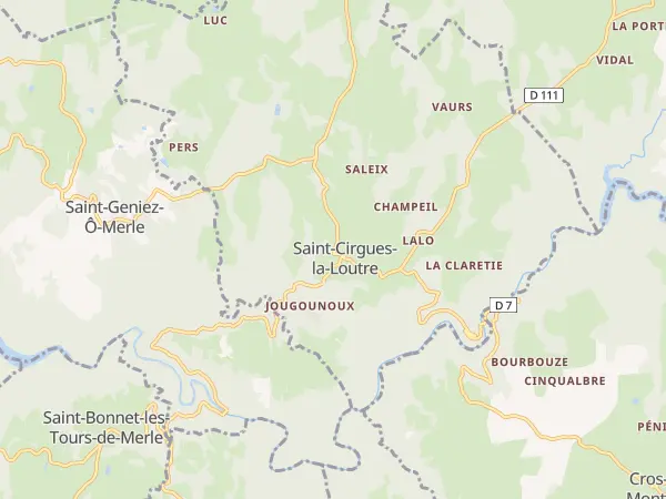 Plan de Saint-Cirgues-la-Loutre