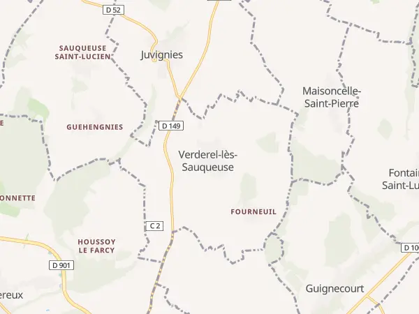 Plan de Verderel-lès-Sauqueuse