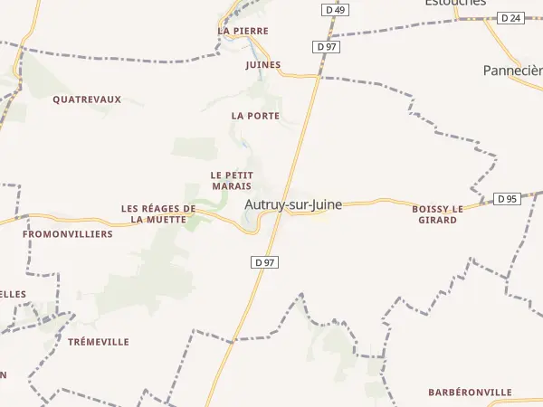 Plan de Autruy-sur-Juine