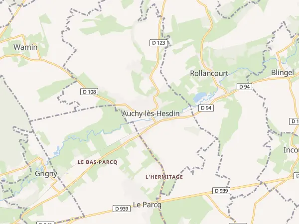 Plan de Auchy-lès-Hesdin