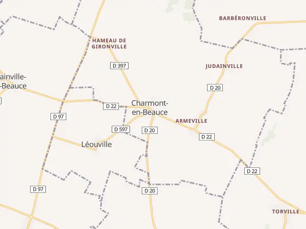 Plan de Charmont-en-Beauce
