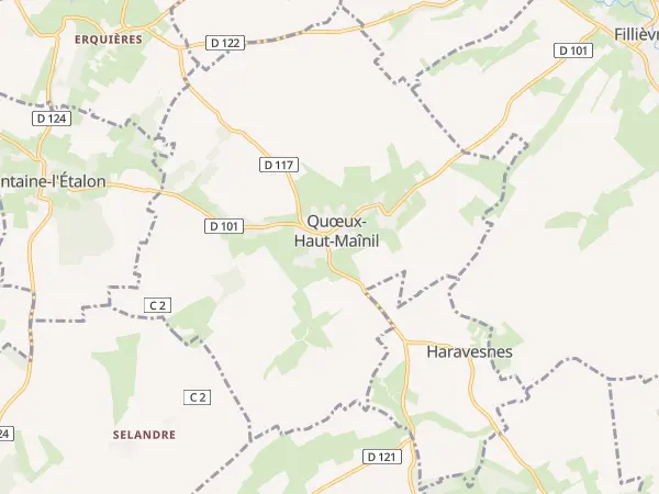 Plan de Quœux-Haut-Maînil
