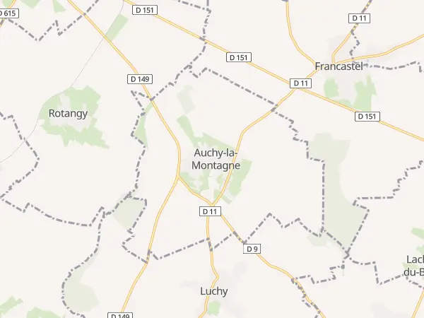 Plan de Auchy-la-Montagne