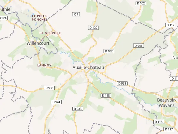 Plan de Auxi-le-Château