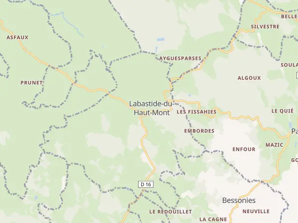Plan de Labastide-du-Haut-Mont