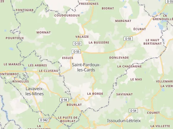 Plan de Saint-Pardoux-les-Cards